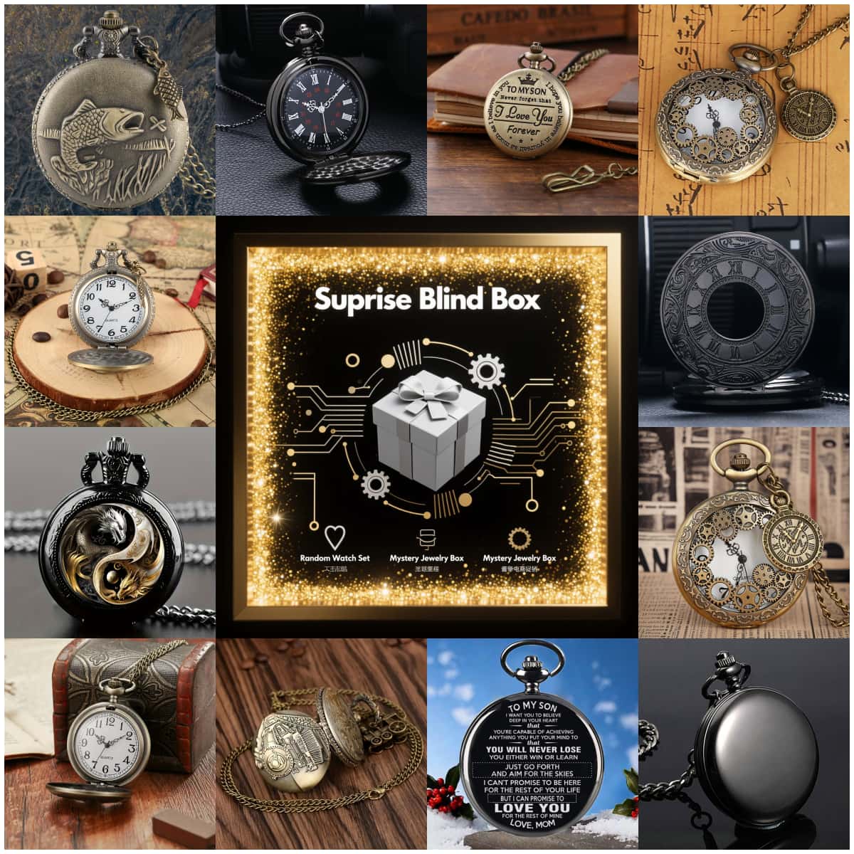 Fashion Women Watches - 1개 서프라이즈 미스터리 시계 블라인드 박스-패션