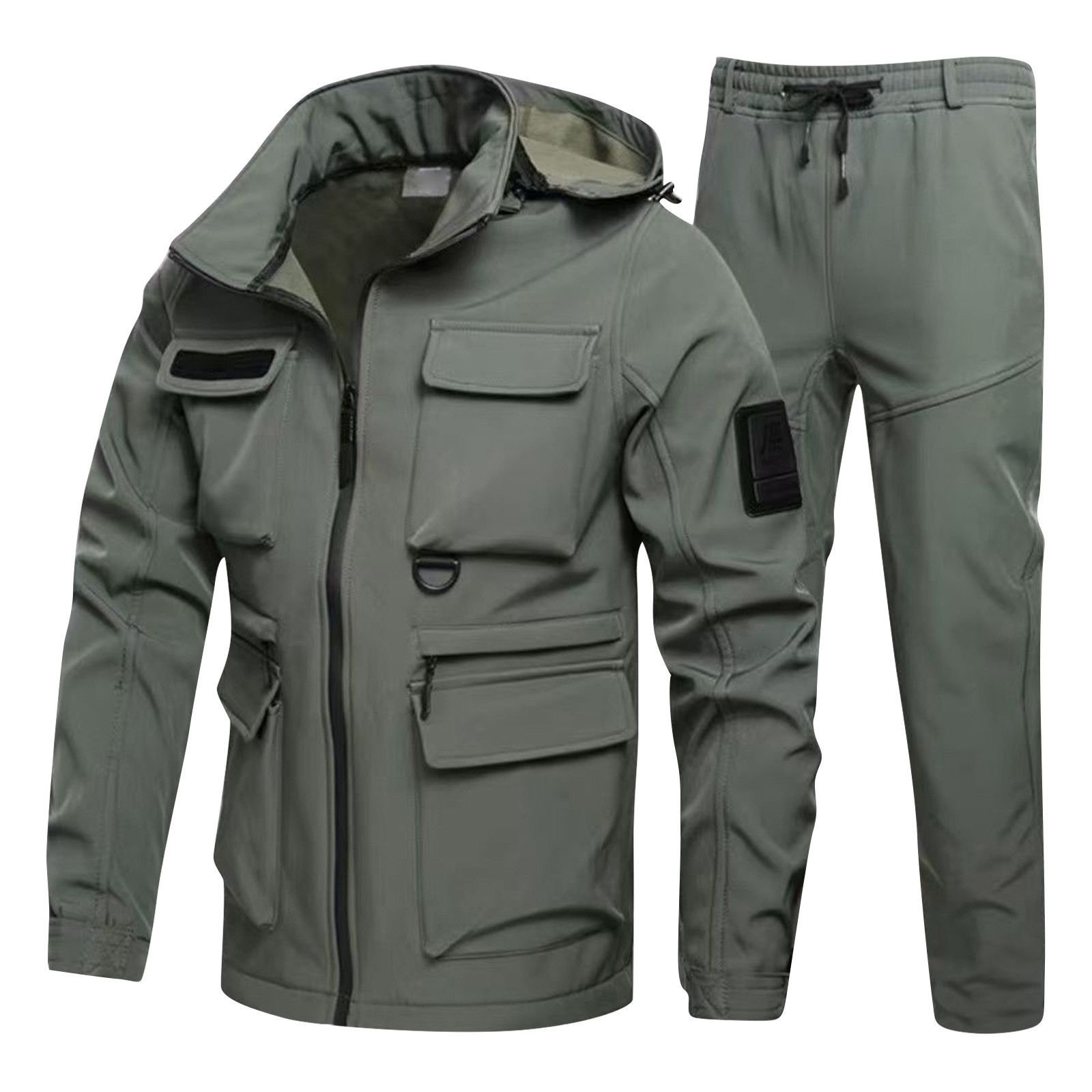 Women'S Fashion Utility Jacket - 남성용 후드 캐주얼 군사 야외 유틸리티