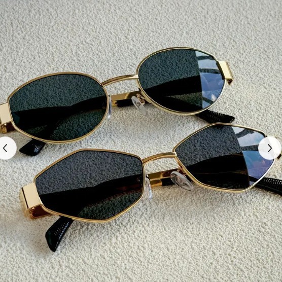 Women Fashion Glasses - 여성용 트렌디한 라운드 프레임 메탈 선글라스,