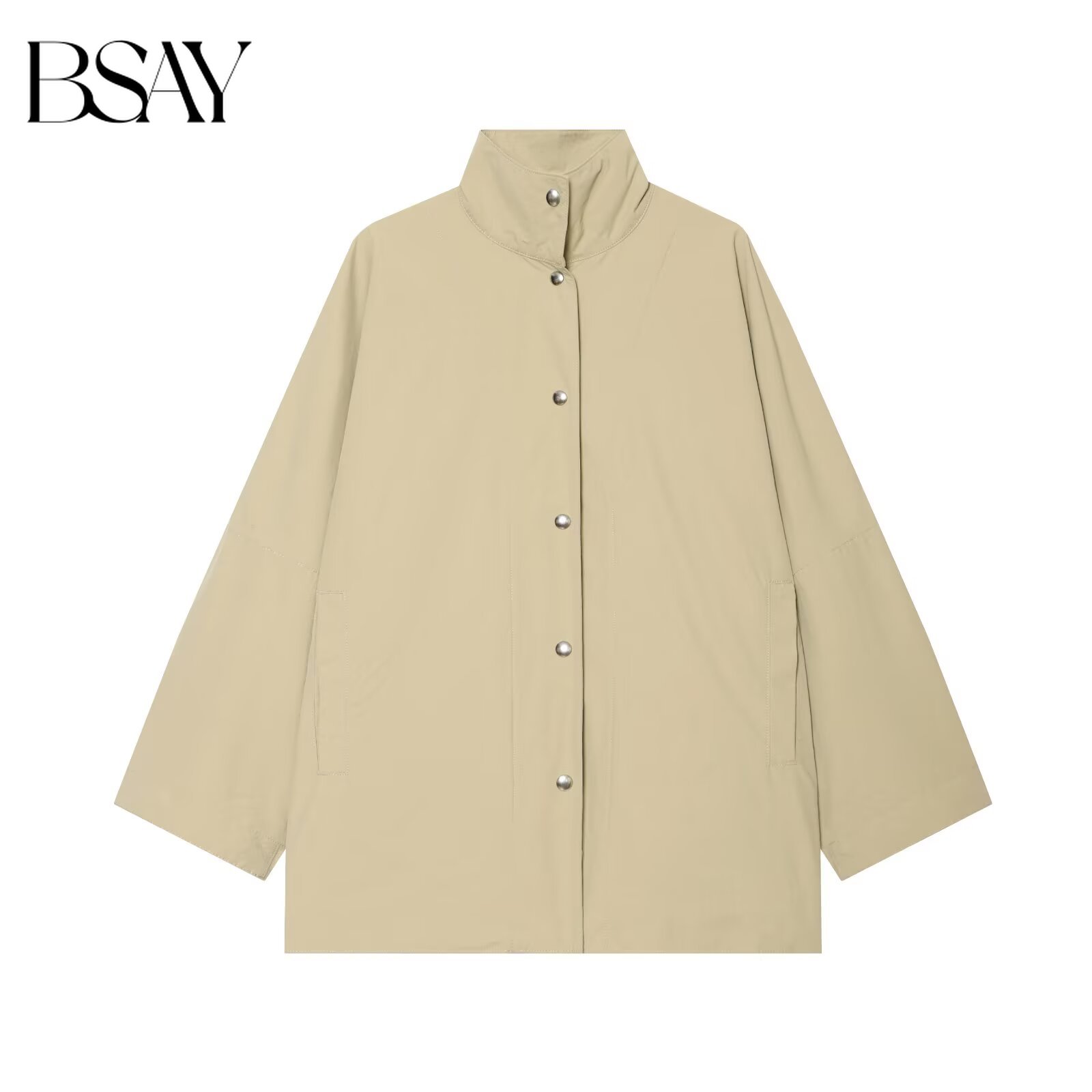Women'S Fashion Utility Jacket - BSAY 2026 여성용 패션 오버사이즈 스탠드