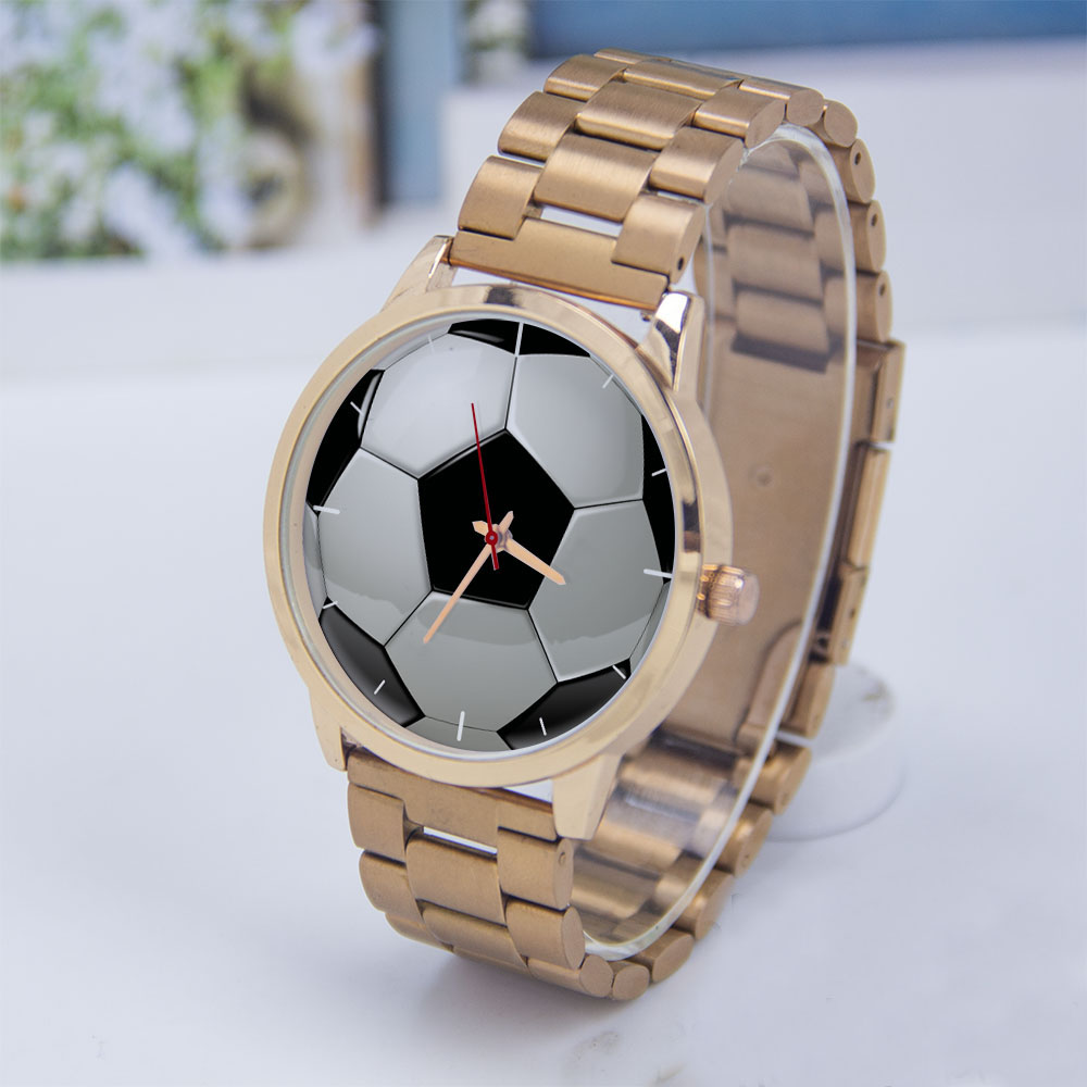 Fashion Women Watches - 축구 디자인 팬들을 위한 실버 남성용