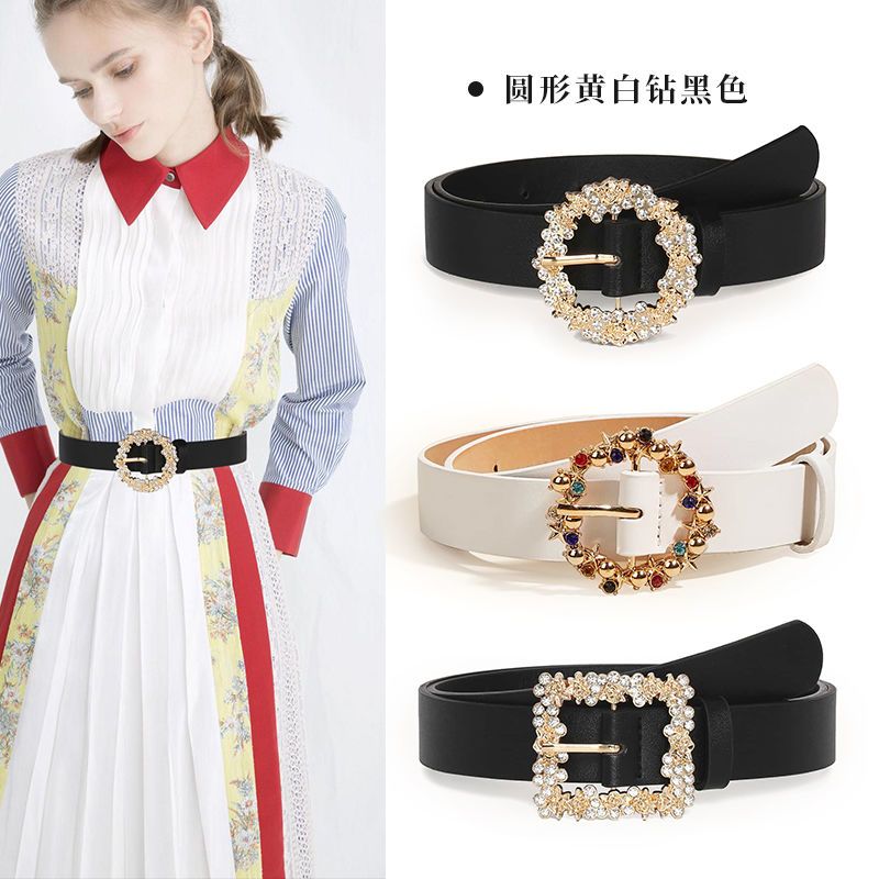Women'S Fashion Trends Fall 2025 - 라인스톤 버클 벨트 서부 스타일 허리