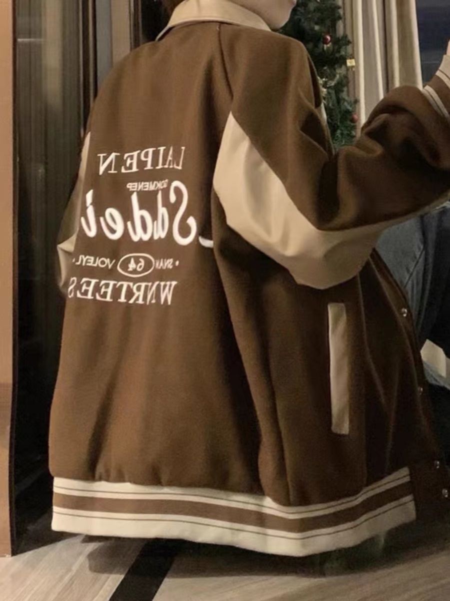 Women'S Fashion Utility Jacket - 야구 재킷 레터 Y 여성용 가을
