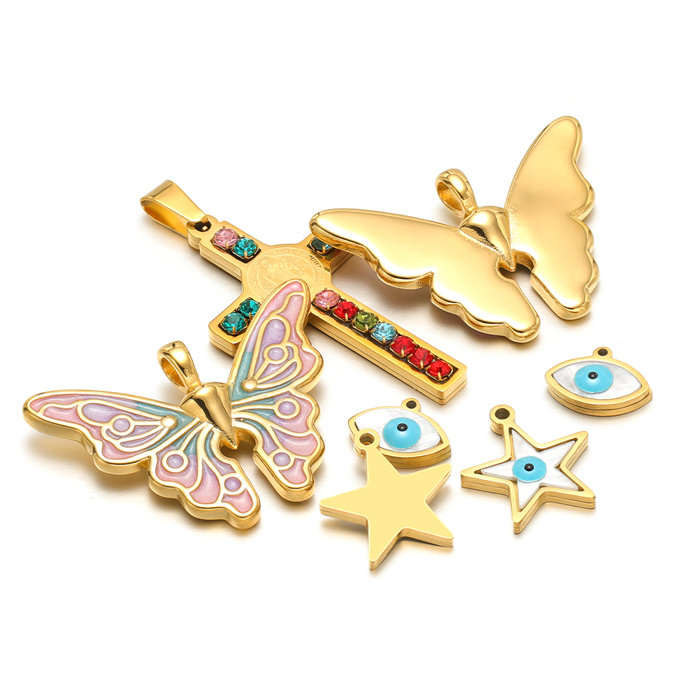 Women'S Fashion Earrings - 5 개/몫 스테인레스 스틸 에나멜 스타