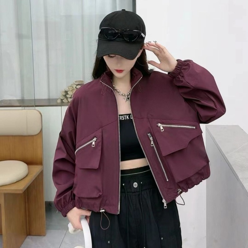 Women'S Fashion Utility Jacket - 2025 봄 가을 한국 패션 하라주쿠