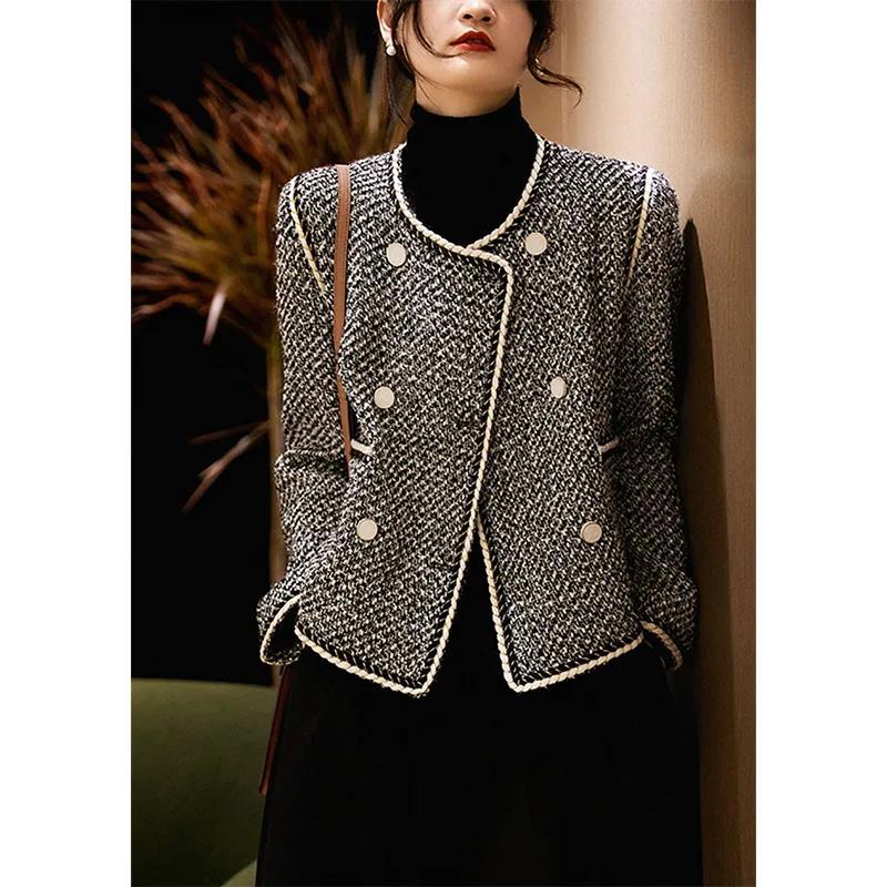 Women'S Fashion Utility Jacket - 트위드 재킷 여성용 화이트 숏 여성