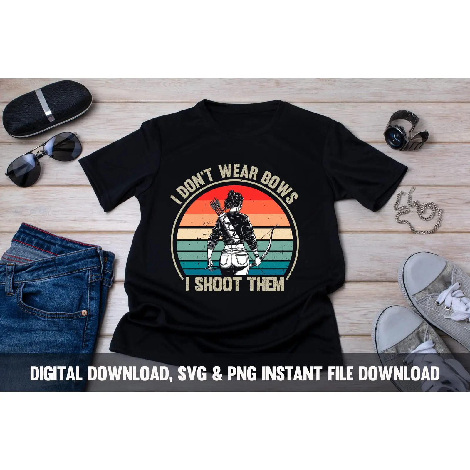 Women Fashion Png - 양궁 여성 SVG PNG 사냥하는 소녀