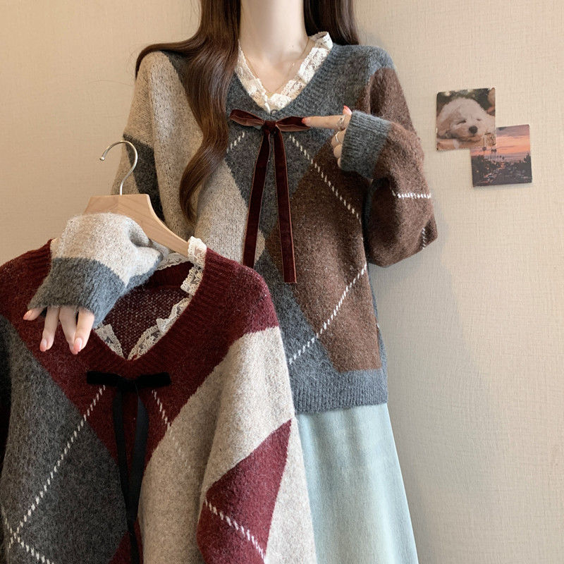 Women'S Fashion Trends Fall 2025 - 여성용 니트 스웨터 브이넥 기본 캐주얼