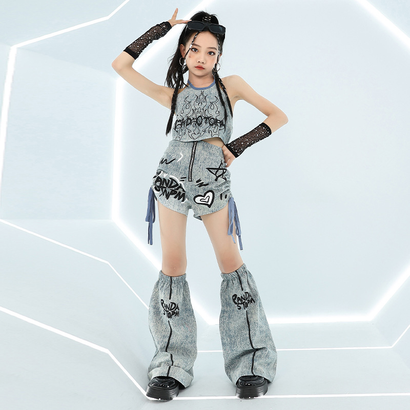 Women Fashion Jeans Top - 멋진 소녀 힙합 청바지 탑 패션