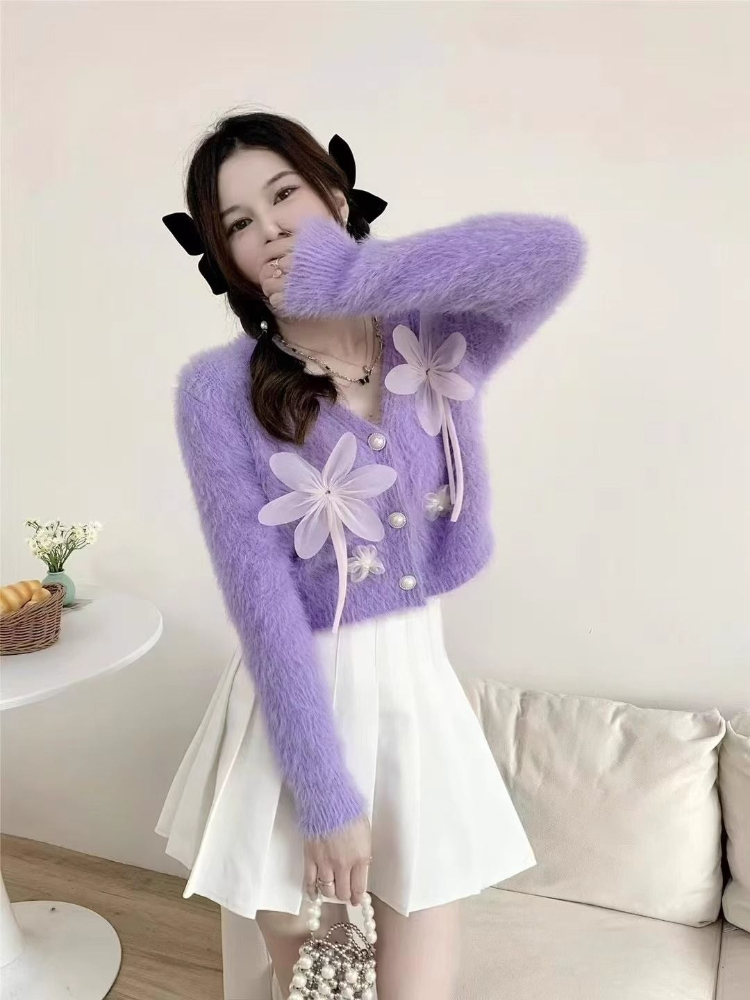 Women'S Fashion Trends Fall 2025 - 달콤한 여성 니트 스웨터 브이넥 빈티지
