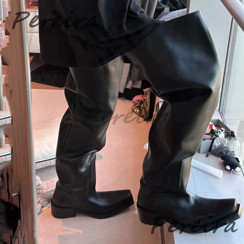 Women'S Fashion Riding Boots - 두꺼운 밑창의 무릎 위까지 오는 남녀
