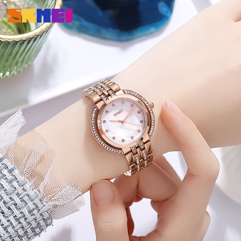 Fashion Women Watches - 여성용 팔찌 쿼츠 시계 고급 라인스톤