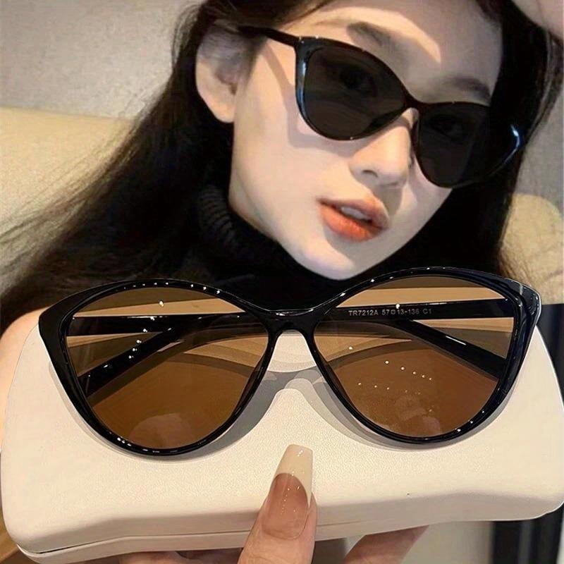 Women Fashion Glasses - 1Pc 레트로 프레임 고양이 눈 선글라스