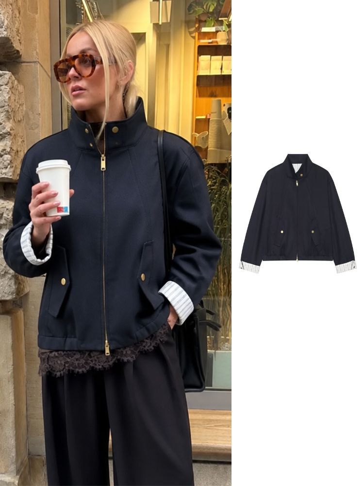 HH 여성용 짧은 유틸리티 봄버 재킷 톤 스탠드 칼라  - Women'S Fashion Utility Jacket 리뷰 및 가격