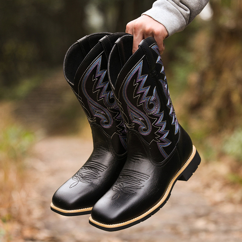 패션 남성 여성 미드 카프 부츠 수제 레트로 웨스턴 카 - Women'S Fashion Riding Boots 리뷰 및 가격