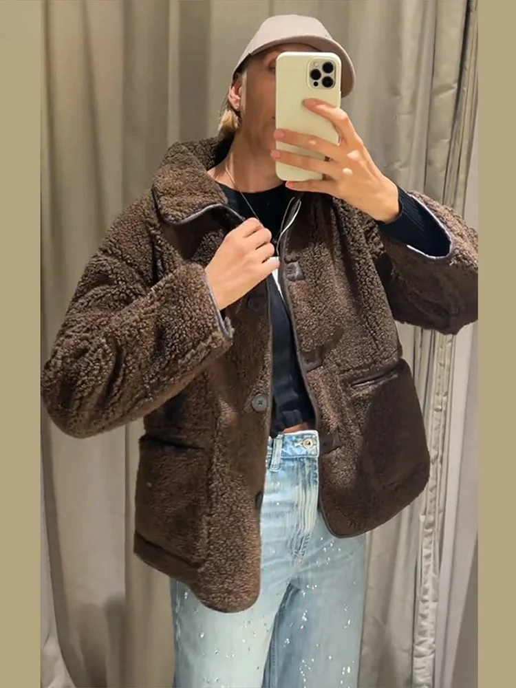 패션 양면 솔리드 재킷 여성 라펠 칼라 싱글 브레스티드 - Women'S Fashion Utility Jacket 리뷰 및 가격