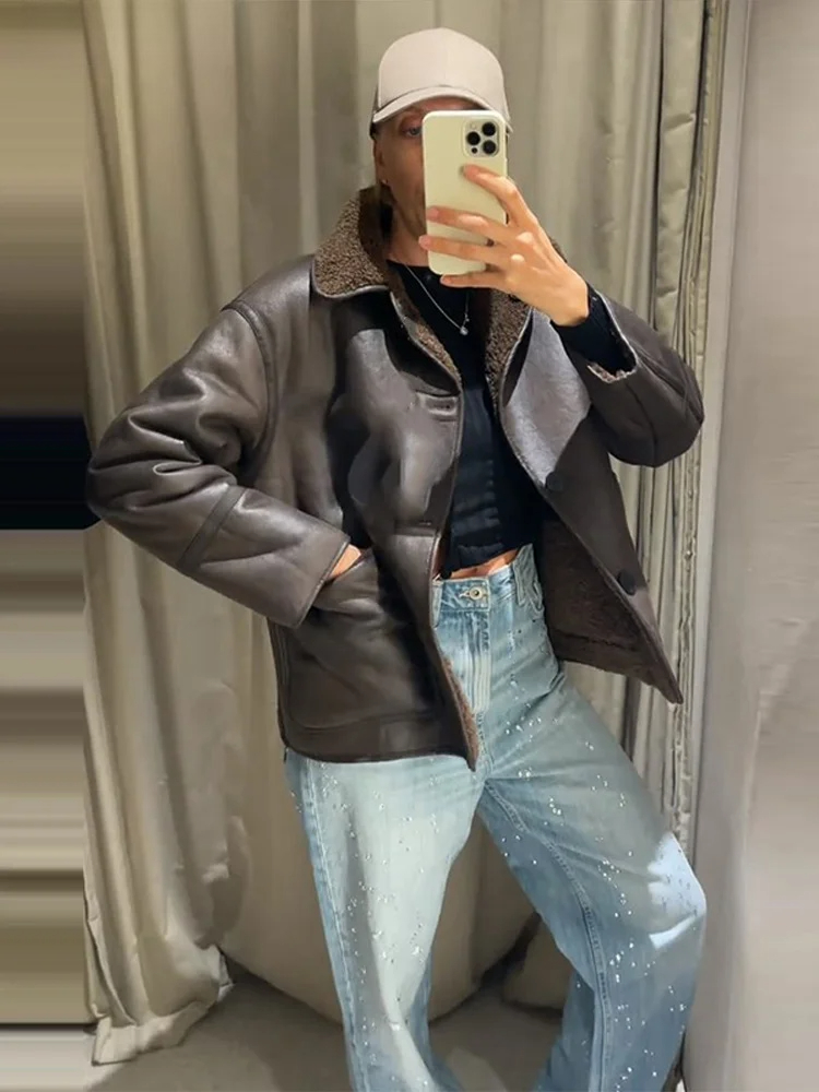 패션 양면 솔리드 재킷 여성 라펠 칼라 싱글 브레스티드 - Women'S Fashion Utility Jacket 리뷰 및 가격