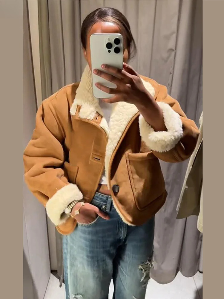 패션 양면 솔리드 재킷 여성 라펠 칼라 싱글 브레스티드 - Women'S Fashion Utility Jacket 리뷰 및 가격