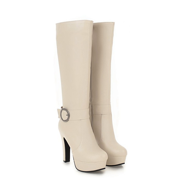 여성용 니하이 부츠 가을 겨울 신상 하이힐 라운드 토  - Women'S Fashion Riding Boots 리뷰 및 가격