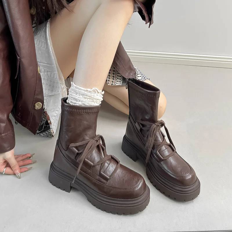 캐주얼 여성 부츠 패션 새로운 통기성 편안한 신발 중간 - Women'S Fashion Riding Boots 리뷰 및 가격