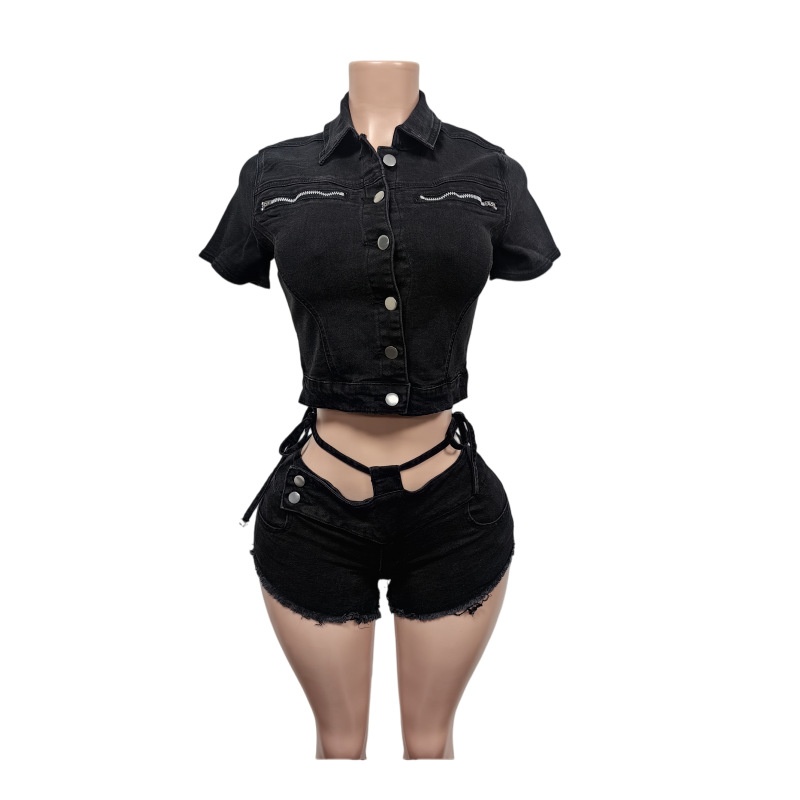 섹시 데님 투피스 세트 여성 의류 여름옷 여성 2026 - Women Fashion Jeans Top 리뷰 및 가격