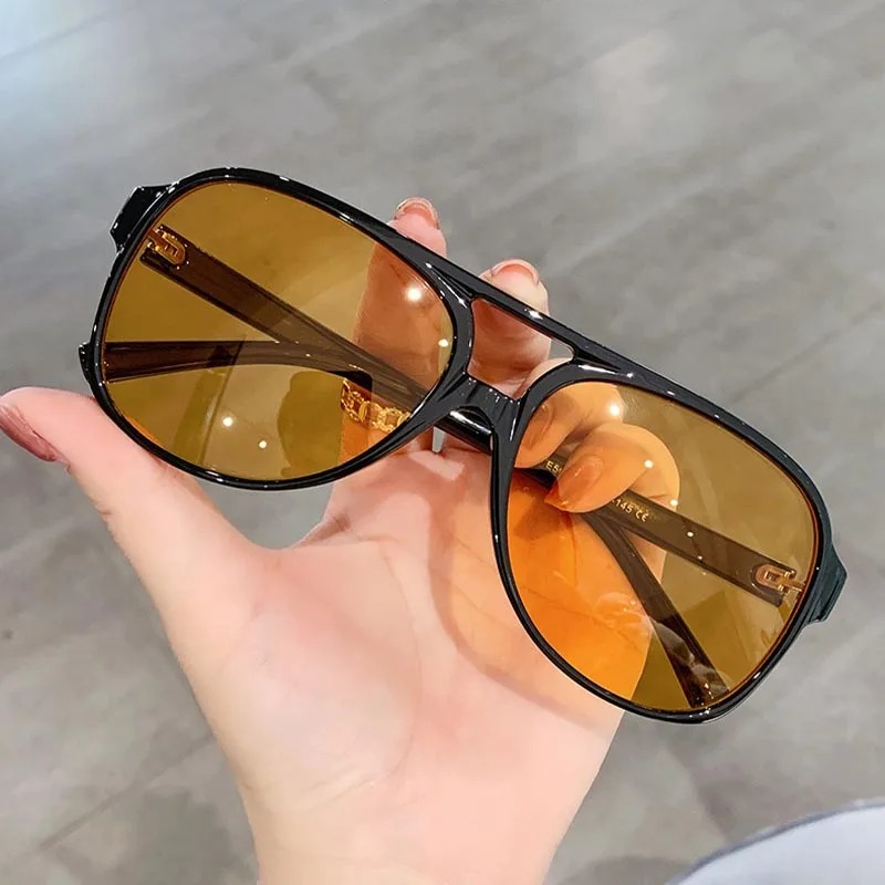 남성용 여성용 레트로 선글라스 대형 프레임 클래식 90 - Women Fashion Glasses 리뷰 및 가격