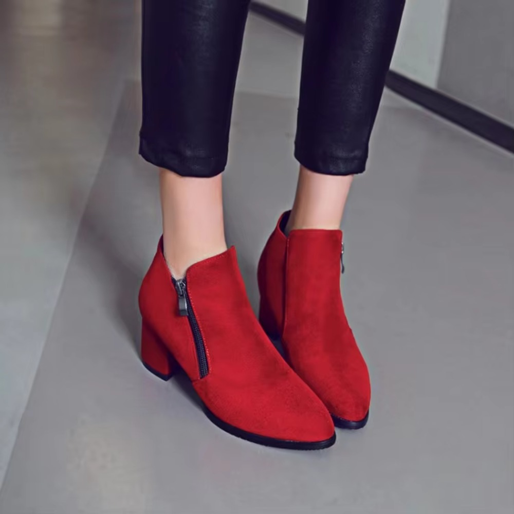 플러스 빅 사이즈 34-43 지퍼가 달린 뾰족한 측면  - Women'S Fashion Riding Boots 리뷰 및 가격