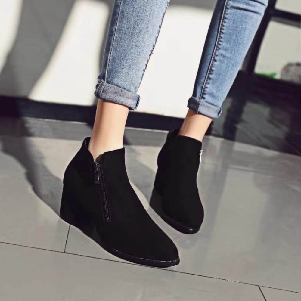 플러스 빅 사이즈 34-43 지퍼가 달린 뾰족한 측면  - Women'S Fashion Riding Boots 리뷰 및 가격