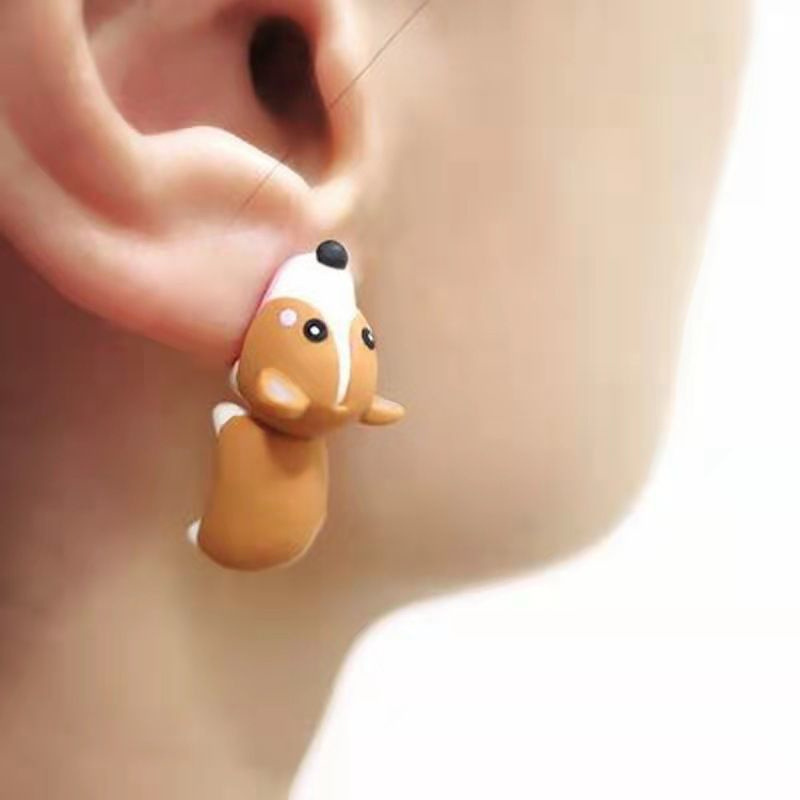 2pcs/1pair 여성용 동물 만화 스터드 귀걸이 귀 - Women'S Fashion Earrings 리뷰 및 가격