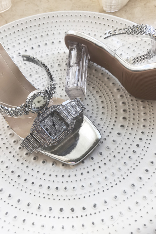오리지널 디자인 크리스탈 시계 하이힐 샌들 여성용 럭셔 - Fashion Women Watches 리뷰 및 가격