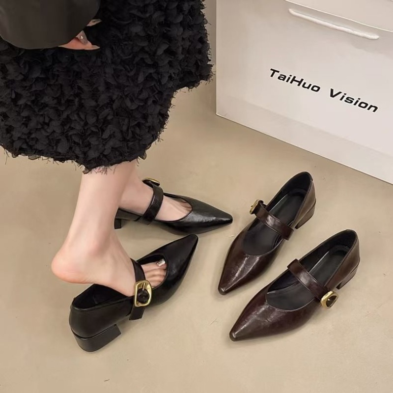 새로운 부드러운 밑창의 낮은 굽 여성용 신발, 뾰족한  - Women'S Fashion For 2025 리뷰 및 가격