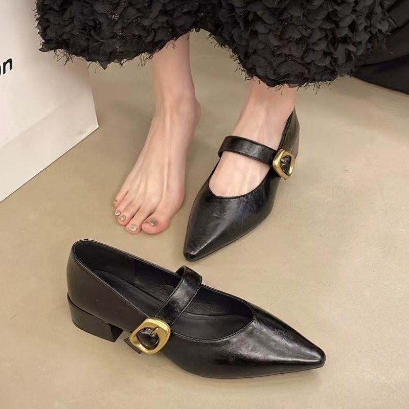 새로운 부드러운 밑창의 낮은 굽 여성용 신발, 뾰족한  - Women'S Fashion For 2025 리뷰 및 가격