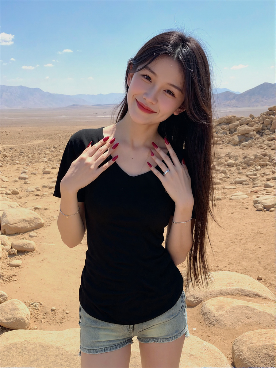 반팔 티셔츠 블랙 여성 단색 심플 우아한 여성 의류 2 - Women'S Fashion Trends Fall 2025 리뷰 및 가격