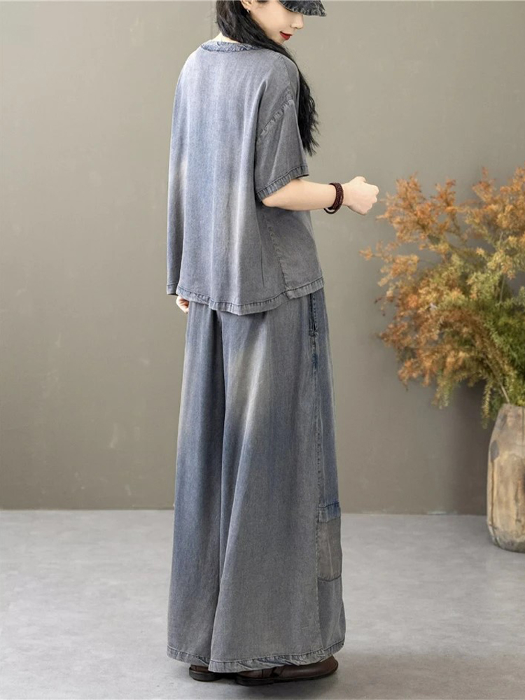 Amax luluE 2024 중국 패션 클래식 두 조각 - Women Fashion Jeans Top 리뷰 및 가격