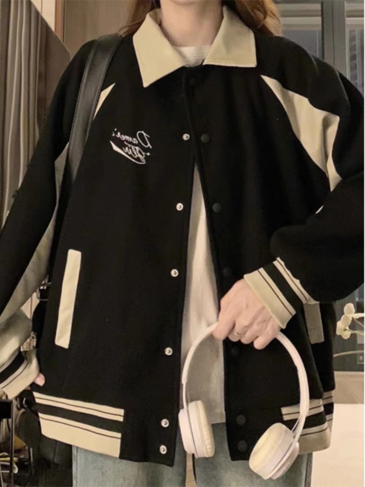 야구 재킷 레터 Y 여성용 가을 패션 유틸리티 스탠드  - Women'S Fashion Utility Jacket 리뷰 및 가격