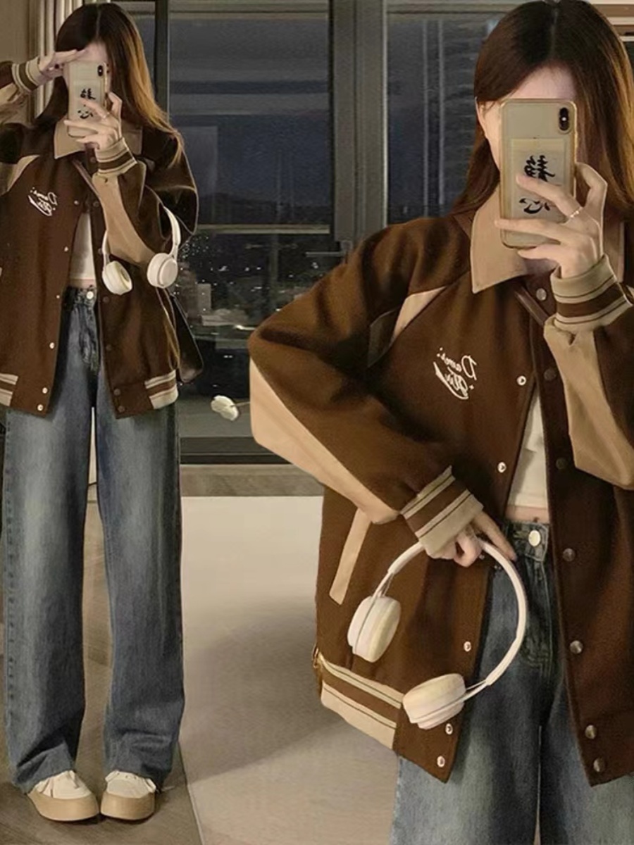 야구 재킷 레터 Y 여성용 가을 패션 유틸리티 스탠드  - Women'S Fashion Utility Jacket 리뷰 및 가격