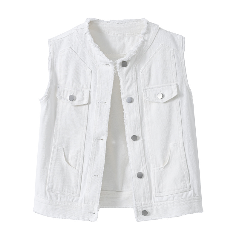 여성 슬리밍 민소매 데님 베스트 라운드넥 여름 트렌드  - Women Fashion Vest 리뷰 및 가격