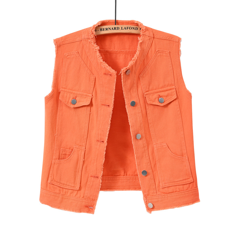 여성 슬리밍 민소매 데님 베스트 라운드넥 여름 트렌드  - Women Fashion Vest 리뷰 및 가격