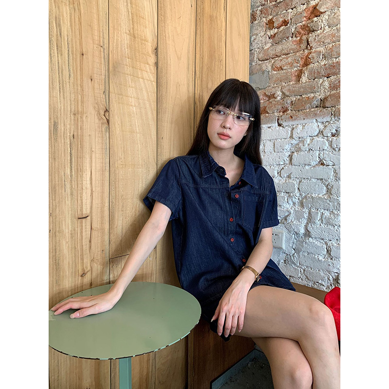 Benuynffy 레트로 반팔 데님 셔츠 여성 2026 - Women Fashion Jeans Top 리뷰 및 가격