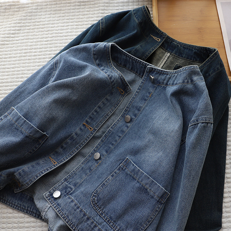 패션 O넥 데님 재킷 여성 숏 코트 봄 가을 싱글 브레 - Women Fashion Jeans Top 리뷰 및 가격