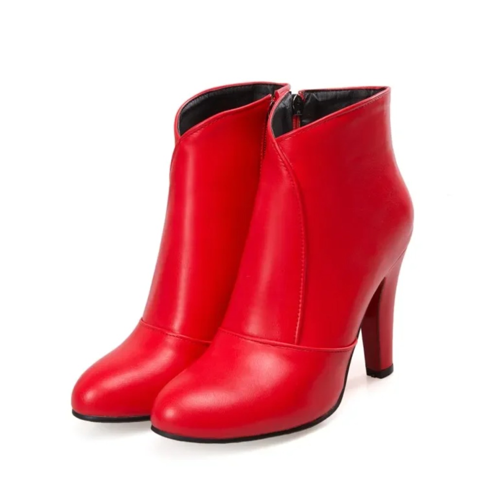 여성용 라운드 토 앵클 부츠 심플 패션 블랙 하이힐 파 - Women'S Fashion Riding Boots 리뷰 및 가격