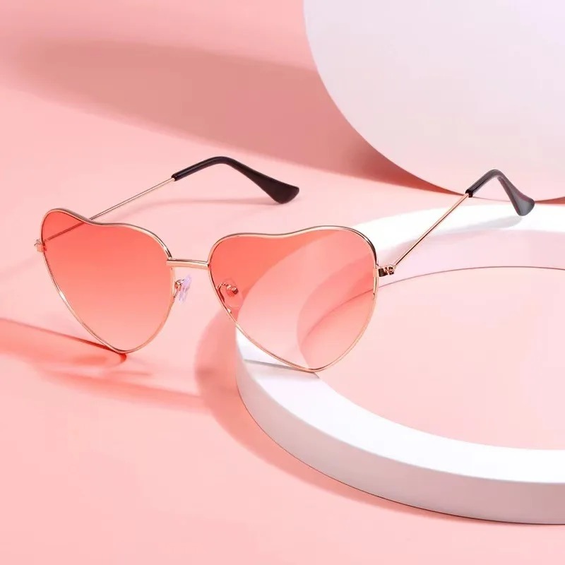 패션 하트 모양의 금속 선글라스 빈티지 트렌디 스트리트 - Women Fashion Glasses 리뷰 및 가격