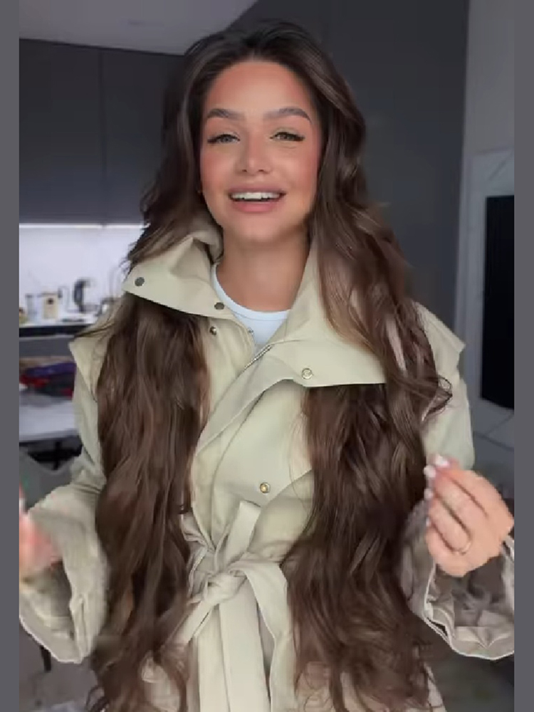 여성용 숏 트렌치 코트 벨티드 스탠드 칼라 더블 브레스 - Women'S Fashion Utility Jacket 리뷰 및 가격