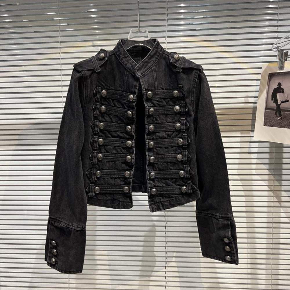 여성용 슬림 메탈 리브 단추 디자인 데님 탑 패션, 외 - Women Fashion Jeans Top 리뷰 및 가격