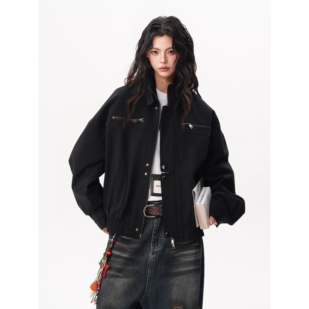 여성용 빈티지 바른 재킷 워크웨어 유틸리티 코트 스탠드 - Women'S Fashion Utility Jacket 리뷰 및 가격