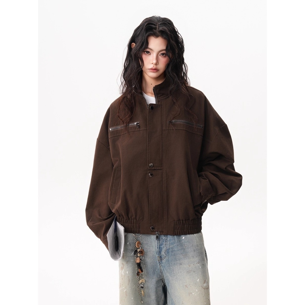 여성용 빈티지 바른 재킷 워크웨어 유틸리티 코트 스탠드 - Women'S Fashion Utility Jacket 리뷰 및 가격