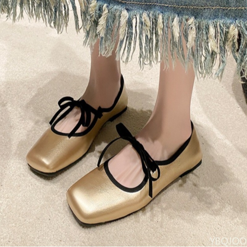 봄 여름 신상 심플하고 편안한 단색 단화 실버 낮은 굽 - Women'S Fashion For 2025 리뷰 및 가격