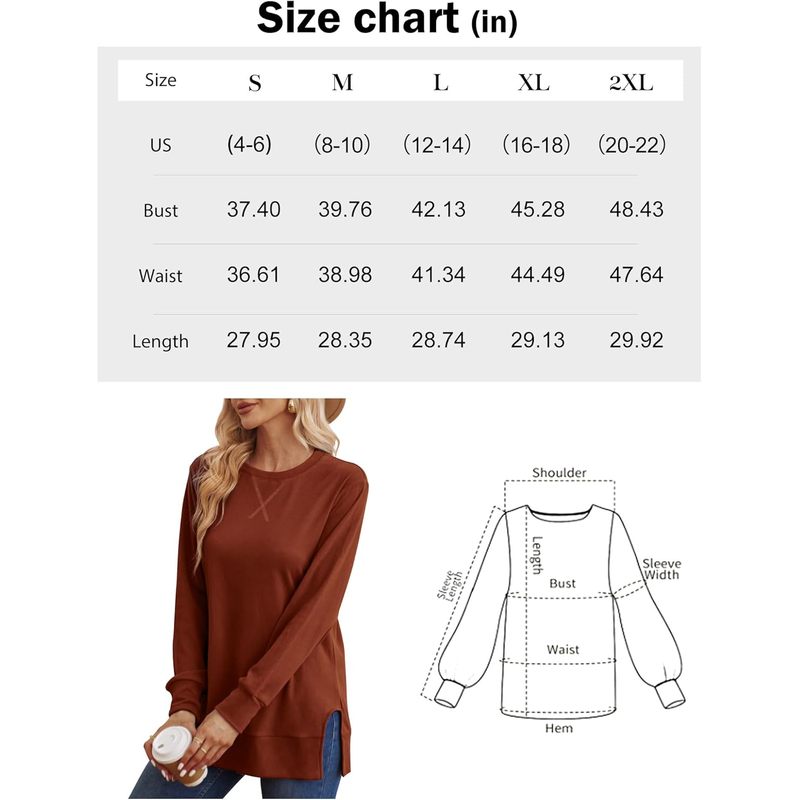 여성용 사이드 슬릿 스웨트셔츠 가을 패션 2025 긴팔 - Women'S Fashion Trends Fall 2025 리뷰 및 가격