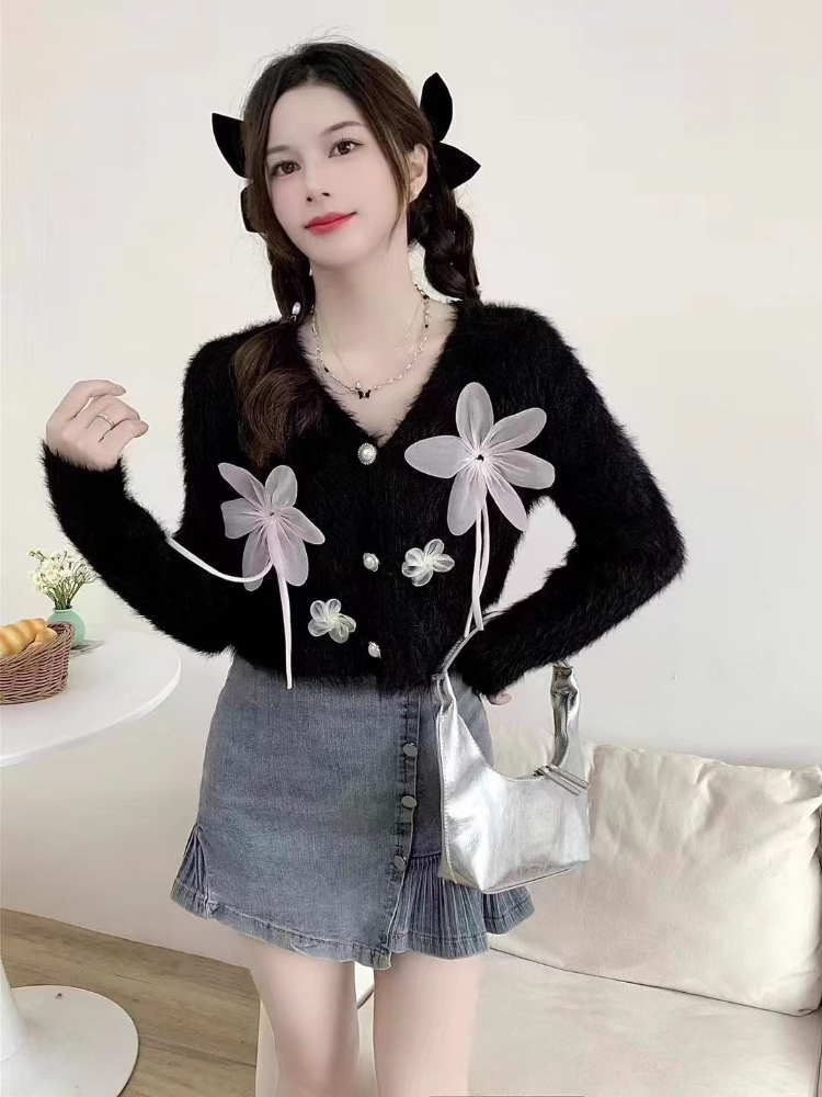달콤한 여성 니트 스웨터 브이넥 빈티지 탑 긴 소매 2 - Women'S Fashion Trends Fall 2025 리뷰 및 가격