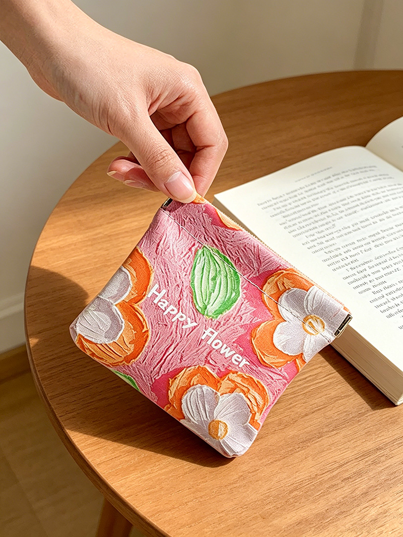 BUYLEMO 유화 꽃무늬 PU 자동 닫힘 보관 파우치 - Coin Purse Women 리뷰 및 가격